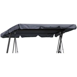 Quick Star Ersatzdach Grau Textil, 145x18x210 cm Gartenmöbel, Hollywoodschaukeln