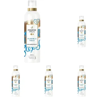 Pantene Pro-V Haarspray, Flexibel Hold, 250ml, mit Jojobaöl, Haltegrad 3, für flexiblen Halt deines Styles, Haarpflege (Packung mit 5)