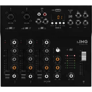 IMG Stage Line IMG Stageline MXR-4 Konsolen-Mischpult Anzahl Kanäle:4 Bluetooth, USB-Anschluss