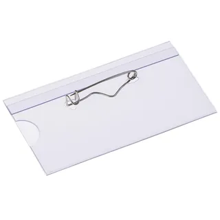 Europel Namenschild mit Nadel Befestigung 75x40mm & 24 Stück 121263