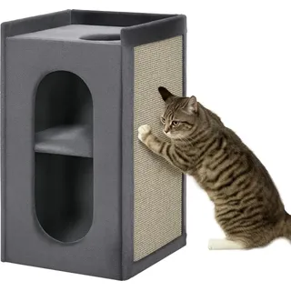 PawHut Kratztonne 45 x 45 x 81 cm grau