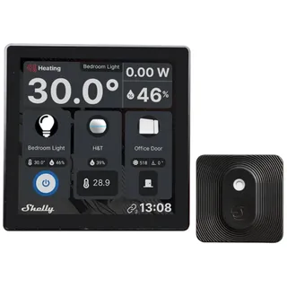 Shelly Wall Display + BLU H&T Black · Android · WLAN · BT Schwarz