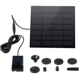 Aougo - Solar-Wasserbrunnen – solarbetriebener Brunnen – Garten-Wasserpumpe – Solar-Wasserpumpe mit 6 Düsen für Vogelbad – Schwimmbad-Teich-Dekoration