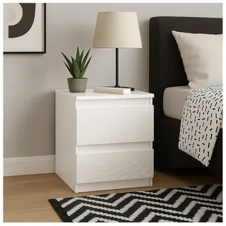 Hti-Living Nachtschrank Kenji Hochglanz Weiß