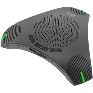 RayBit USB Konferenzlautsprecher mit Mikrofon für 8-10 Personen Geschäftstreffen, Konferenzmikrofon mit Smarter Stimmfilter & 360° Raumabdeckung, PC Freisprecheinrichtung für Skype/Zoom/Teams/usw