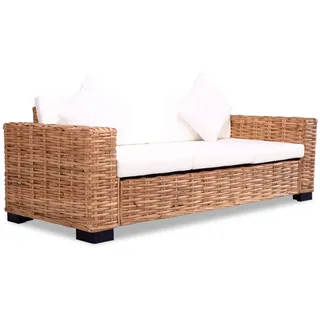 Festnight Gartensofa 3 Sitzer Balkon Lounge Rattan Sofa Kleines Balkon Sofa Lounge Sofa Outdoor Gartenlounge Polyrattan Rattansofa Balkonmöbel Gartenmöbel Set