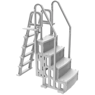OKU Pooltreppe 4-stufig inkl. 5-stufiger Leiter