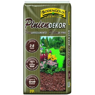 Bodengold PINIEN DEKOR RINDE 20 l. Pinienrinde, Deko Mulch, Rindenmulch 2-8 mm. Z228