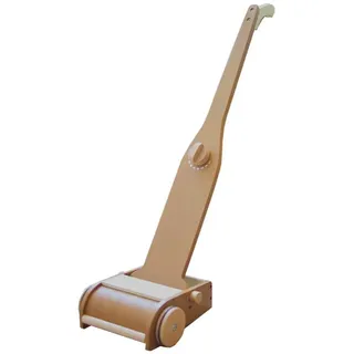 TikTakToo Kinder-Staubsauger Staubsauger aus Holz grün, mit magnetischem "Schmutz" beige