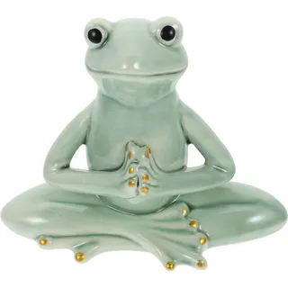 ERINGOGO Keramik Yoga Frosch Teehaustier Teetisch Dekor Kleines Kung Fu Teetier Ornament für Büro Wohnzimmer