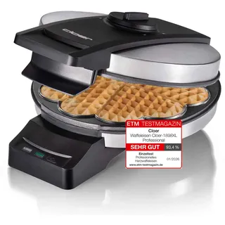 Cloer 1898XL Waffeleisen Silber