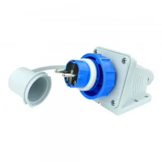 TP Electric Stecker Wandstecker 16A 2P+E 230V IP68 Schuko Hermetisch