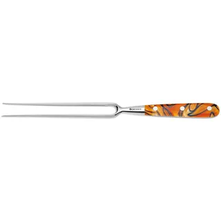 Giesser seit 1776 - Made in Germany - Tranchiergabel 21 cm Spicy Orange, PremiumCut Fork No 1, Fleischgabel, Acryl, exotisch, rostfrei, deutsches Grillmesser scharf