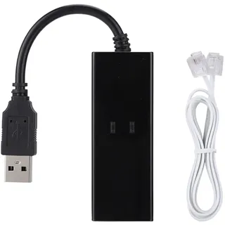 Akozon Externes USB-56K-Faxdatenmodem. Passend für Externes 56K-Modem, Einwahl von Sprache und Peripheriegeräten für Win7, Win8, Win10 XP