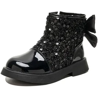 Huihong Schuhe Kinder Mädchen Modische Elegant Schuhe Mädchen Prinzessin Fasching Festlich Party Karneval Formelle rutschfeste Bequem Hochzeit Verkleidung Performance Schulschuhe - 29 EU