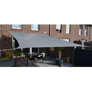 Floracord Vierecksonnensegel HDPE Grau 400 cm x 500 cm