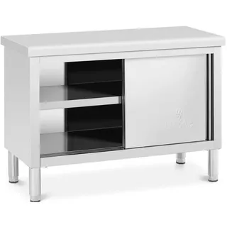 Royal Catering Edelstahl-Arbeitsschrank PREMIUM 120 x 50 cm