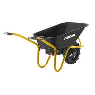 Tyskar AKKU Schubkarre ESK500 Akku Motorschubkarre |8h Akkulaufzeit |500 Watt |75L Mulde |150kg Tragkraft