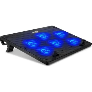 SK Notebook Laptop Kühler Cooler Kühlpad Ständer 6x Lüfter für 12-17 Zoll // 120 - Blau