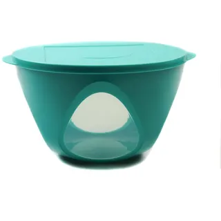 TUPPERWARE Mediterrano 4,3 L türkis Schale Servierschale mit Sichtfenster + SPÜLTUCH - Türkis