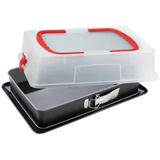 Dr. Oetker Bake & Go Rechteck-Backform mit Haube 38 x 25 cm