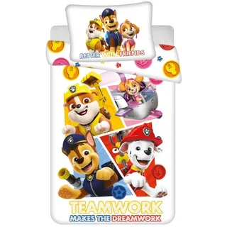Jerry Fabrics Paw Patrol Kinderbettwäsche 100 x 135 cm