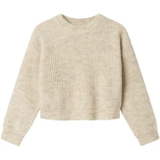 NAME IT Mädchen Nkfholly Ls Boxy Short Knit Noos, Pure Cashmere, 146/152 cm - 146-152
