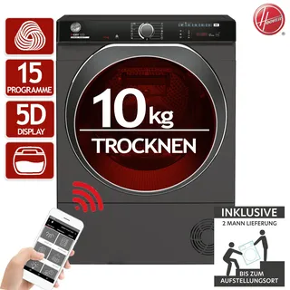 Kondenstrockner 10kg WiFi+Bluetooth AquaVision Hoover NDP C10TCBERX-S 2ML