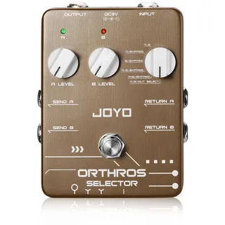 JOYO Line Selector Pedal mit 6 Modusschalter AB und 2 Effektschleifen für Gitarre und Bass (Orthros Selector JF-24)