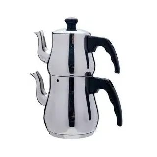 Arzu Celik Teekanne Turkisch Tee Teekocher Caydanlik Teebereiter Edelstahl 18/10 Rostfrei