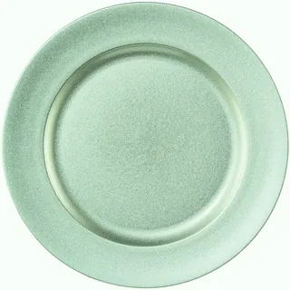 creativ home Melamin Teller rund Shining. Dekoteller metallic 25cm, grün HELLGRÜN. Art.: 6017654-51