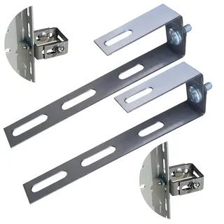 FIREND24 Balkonhalterung Balkonhaken Balkonkraftwerk Edelstahl passend für PV Halterung