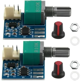 2Pack Pwm Fan Speed Controller, Pwm Lüftersteuerung, Drehzahlregler 12V, Dc 0-12V 4 Draht Pc Cpu Fan Speed Controller Regler Schalter, Variabler Geschwindigkeitsco