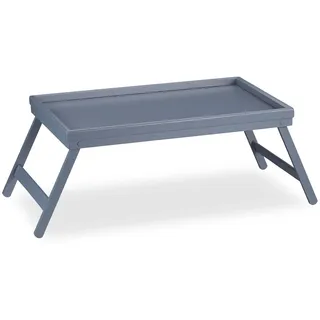 Relaxdays Betttablett grau 63,5 x 31,0 cm