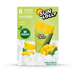 CO-RO A/S SUN LOLLY Wassereis Mango 8x 60,0 ml