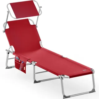 CASARIA Ibiza Sonnenliege 190 x 60 x 0 cm Rot