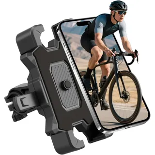 MDLSDE Handyhalterung Fahrrad, Universal 360° Drehbar Handyhalterung Motorrad Scooter Handy Halterung FahrradHandyhalterung Lenker für iPhone 17 16 15 Samsung S24 Smartphones Alle 5,5‘’-7,9‘’ Handy