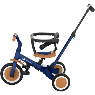 PETITE&MARS Multifunktionales 5-in-1-Dreirad Turbo * Fahrrad * Dreirad * Laufrad * Rutschauto * Lauflernfahrzeug (Enigmatic Blue)