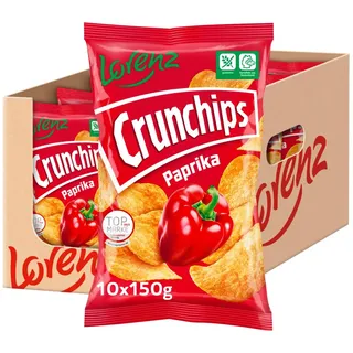 Lorenz Snack-World LORENZ | Crunchips Paprika | 10 x 150 g | glutenfrei