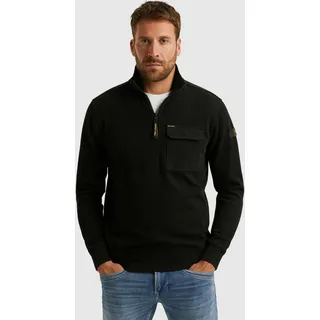 Troyer PME LEGEND, Herren, Gr. XL, schwarz, Feinstrick, Obermaterial: 65% Baumwolle, 27% Polyester, 8% Polyester (Sorona), normal normal, Bündchen, Pullover Troyer, mit Brusttasche