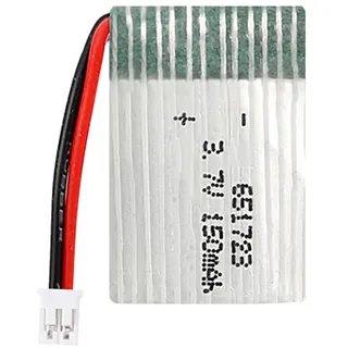 Lithium Polymer Akku 3.7V 150mAh 651723 20C Wiederaufladbarer Lipo Akku Lithium Ion Akku mit PH2.0-2P Stecker für RC Drohne Flugzeug Zubehörteil