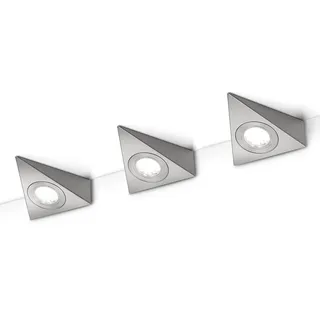 Trio LED-Unterbauleuchten 3er-Set Nickel matt