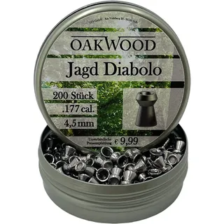 Oakwood Jagd Diabolo Kal. 4,5mm 200 Stück Luftgewehr Munition Luftpistole