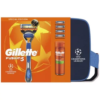 Gillette Fusion5 Rasierer Champions League Special Edition Handstück + Rasierklingen 4 St.