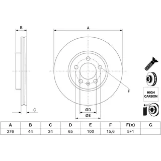Bosch Bremsscheibe 0 986 479 H71