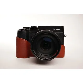 Handgemachte echte Reale lederne Halb Kamera Tasche Tasche für Panasonic GX8 Braun Farbe