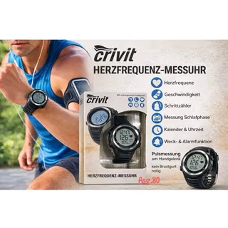 Crivit Herzfrequenzmessuhr mit Schrittzähler