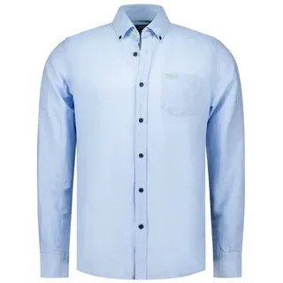New Zealand Auckland Langarmhemd Clayton blau L
