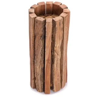 creedwood Dekosäule KERZENSÄULE "SPIRA 40", Altholz massiv / Holz massiv Holz, 40 cm, Bl beige