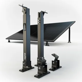 Montageset Balkonkraftwerk Wand Boden Schwarz (für 1 Modul)